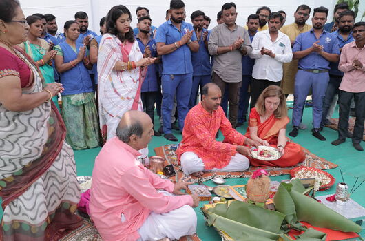 Bhoomipoojan-Zeremonie in Vadodara
