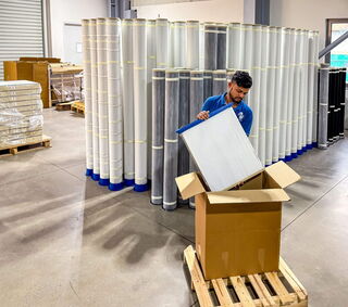 Plissierte Filterplatten für die Staubfiltration in Indien