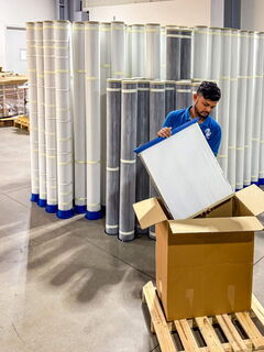 Plissierte Filterplatten für die Staubfiltration in Indien